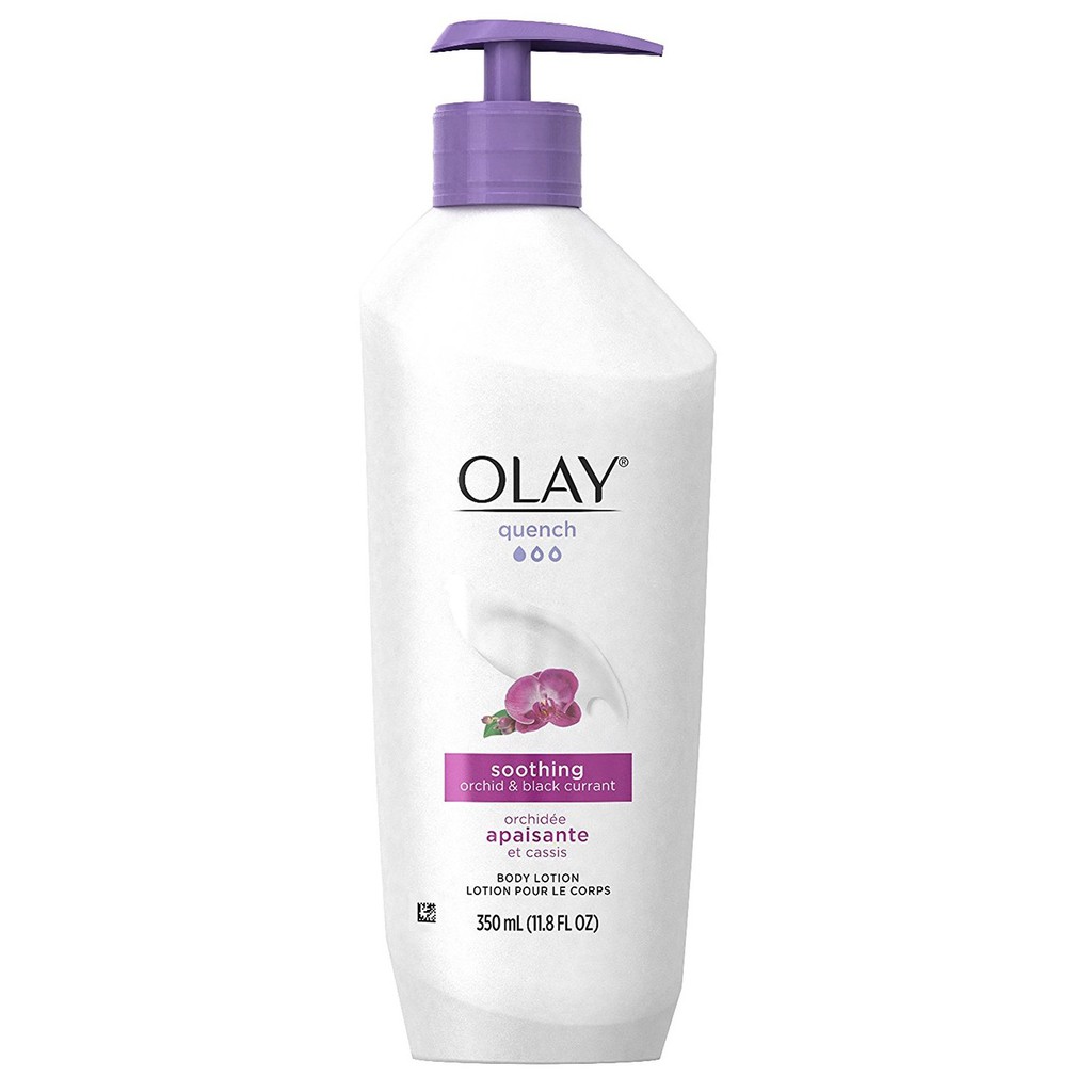 Dưỡng Thể Dưỡng Ẩm Da Olay Quench Soothing Orchid &amp; Black Currant Body Lotion 350ml (Mỹ)
