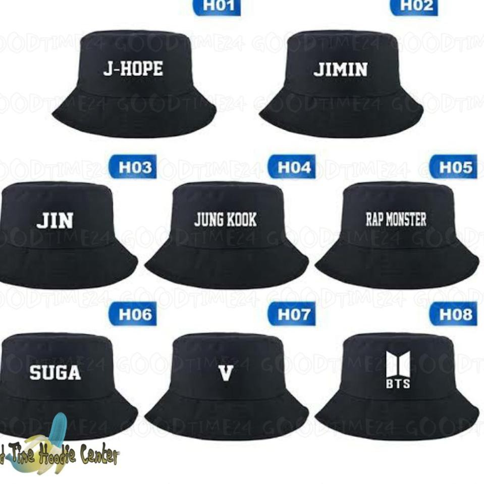 Mũ Bucket In Hình Bt21 Bts Jungkook Jin V Suga Jhope Jimin Taehyung Rm 2.2