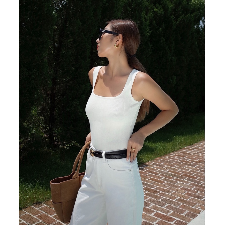 Áo Croptop HAI DÂY SÁT NÁCH DÁNG DÀI Nữ Trơn Ôm Body Chất Tốt, Áo CRT Kiểu nữ ôm thun gân mềm mát GOVA