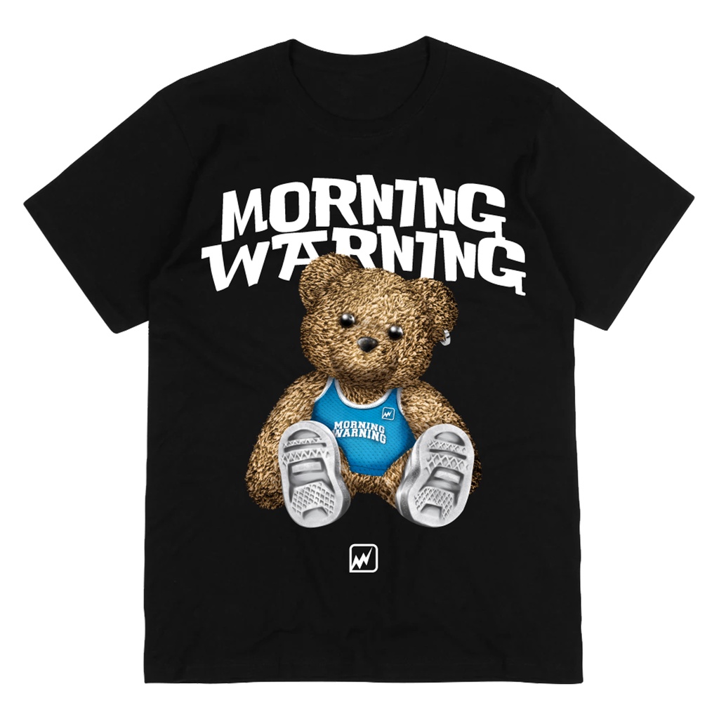 Áo thun Morning Warning Teddy - Gấu bông chơi đồ - Áo Thun Unisex Form Rộng Tay Lỡ Oversize Cotton 100% Local Brand