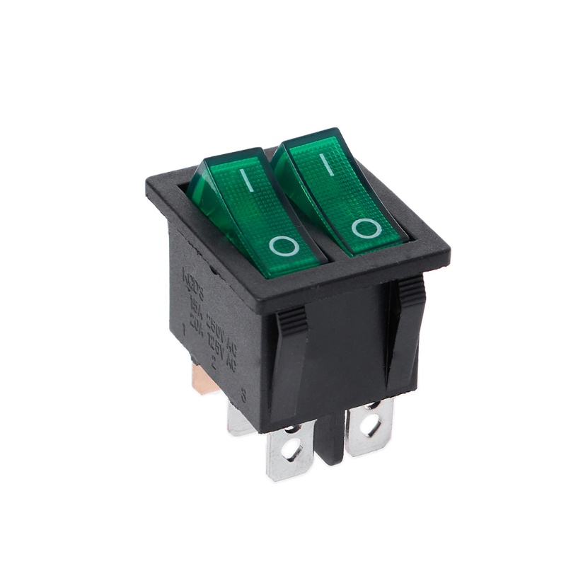 Công Tắc Bật / Tắt 6 Chấu Có Đèn Xanh Lá / Đỏ 20A 125V AC Chuyên