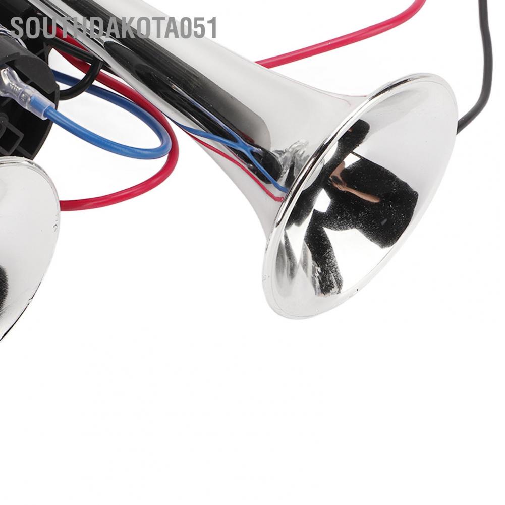 Còi hơi kép 12V 130dB siêu lớn áp suất mạnh cho xe hơi/ xe tải