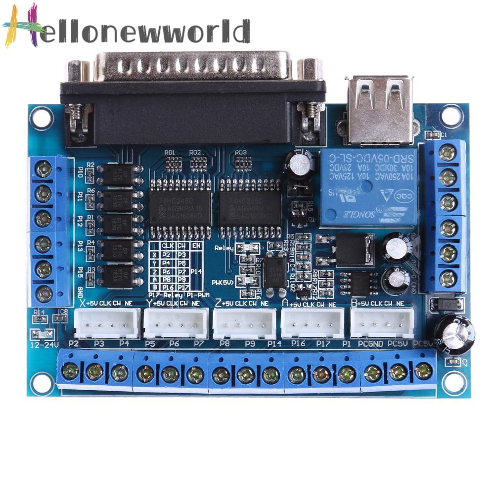 Hellonewworld Mach3 CNC Stepping Motor Driver Interface Adapter Breakout Board +USB Cable