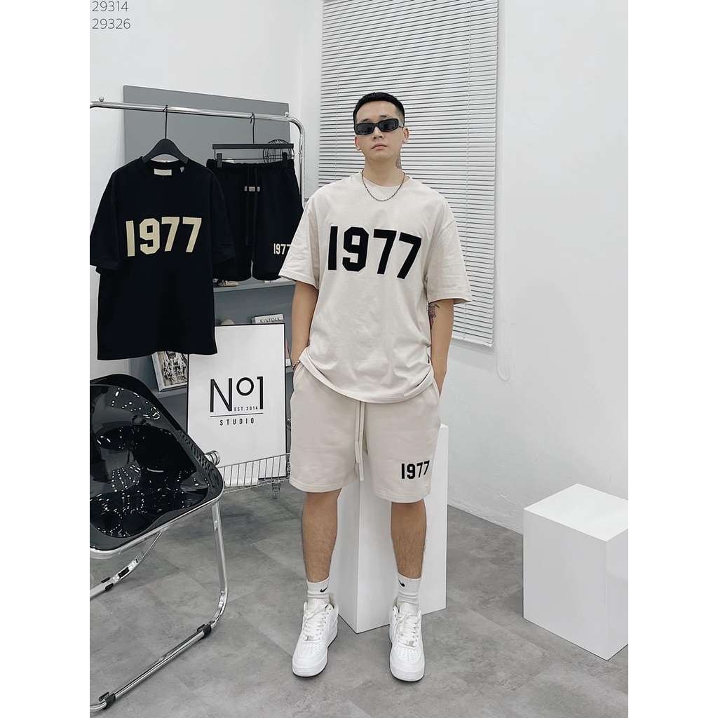 { Hàng Hot } Bộ Phông Nam Ngắn Tay Phối 1977 Hè Cao Cấp, Chất Su Mịn Siêu Mát Chất Lượng Phong Cách Hợp Thời Trang 2023