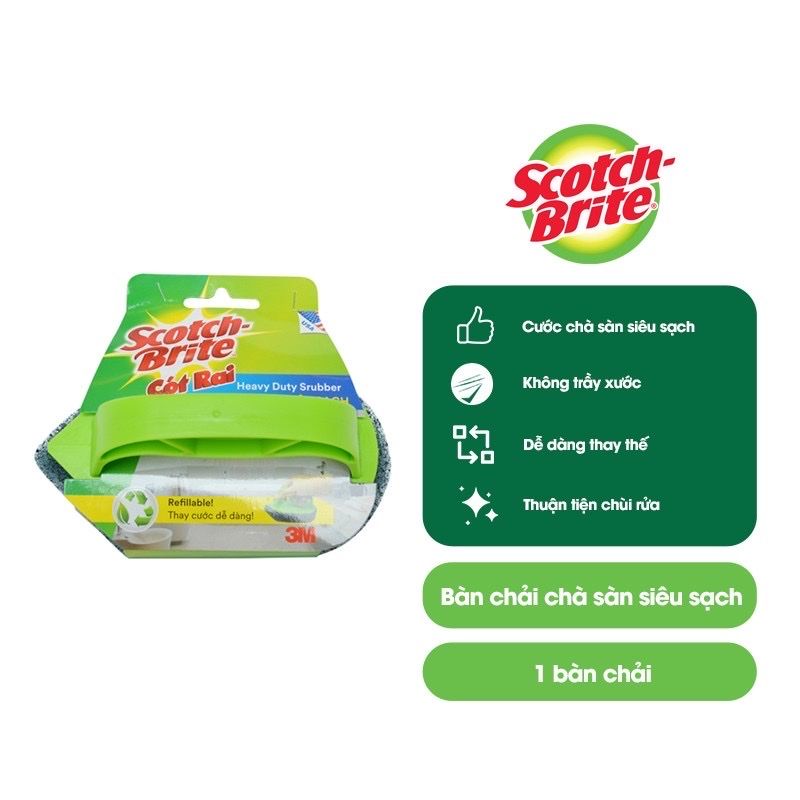 Bàn chải trà sàn cước siêu sạch.Scotch_Brite cót rai.
