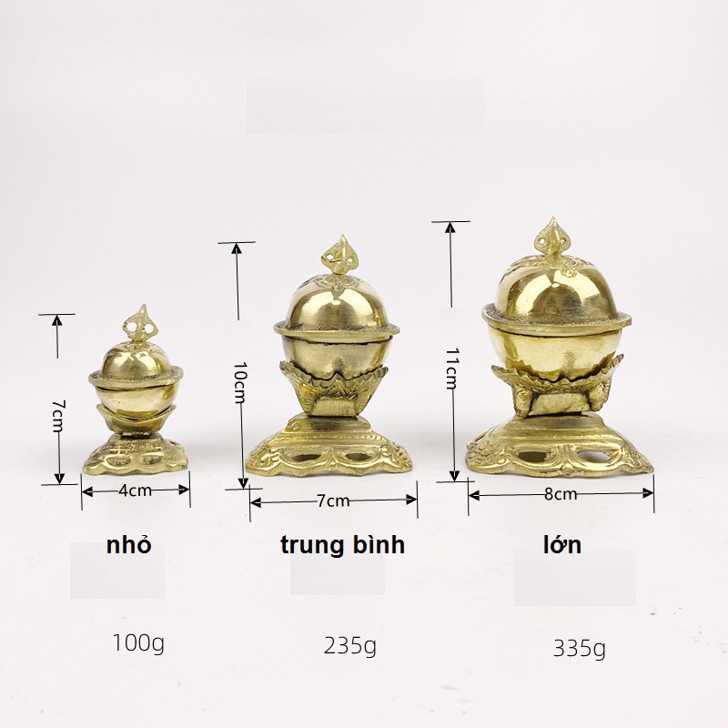 Kapala chén sọ pháp khí bằng đồng đơn giản nhỏ gọn - Pháp khí Mật Tông - Phật giáo Tây Tạng