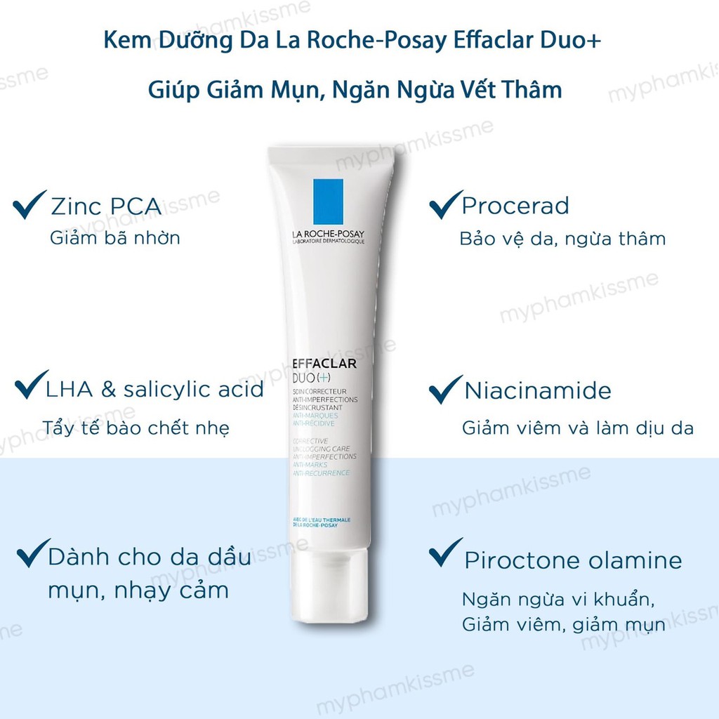 Set Giảm Mụn La Roche-Posay Effaclar Duo [+] 40ml + Tặng Kèm Sữa Rửa Mặt La Roche-Posay Effaclar 50ml