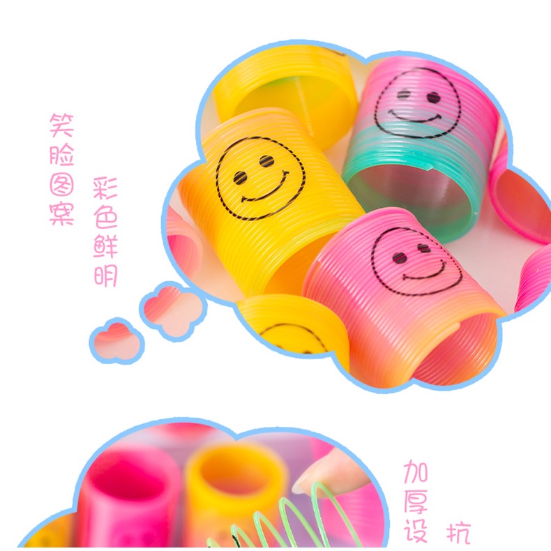 Vòng Lò Xo Mini Nhiều Màu Sắc Co Giãn Phong Cách Thập Niên 80 Cho Bé