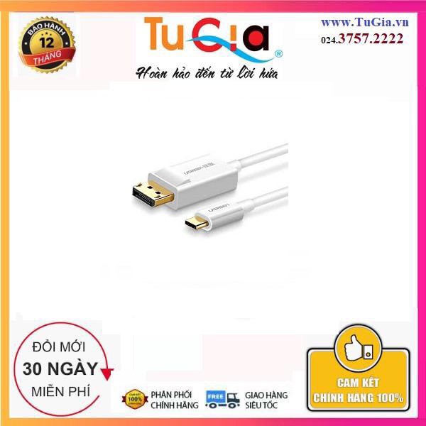 Cáp Chuyển USB TypeC To Displayport Dài 1.5M UGREEN 40420 Hàng chính hãng