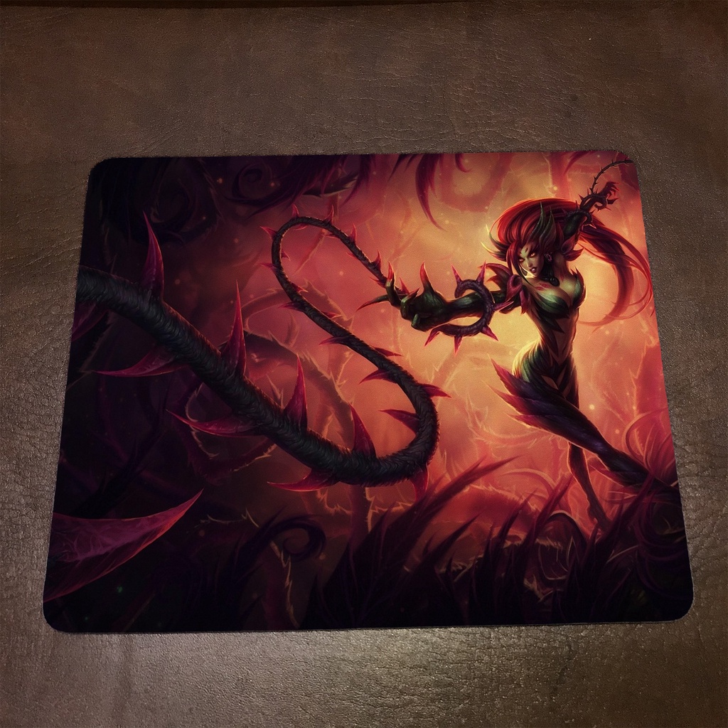 Lót chuột máy tính League of Legends ZYRA - Mẫu 1 Mousepad cao su êm ái, nhận in theo yêu cầu