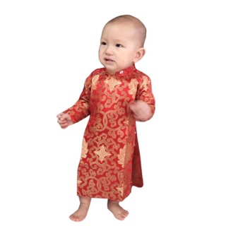 Áo dài gấm bé trai loại 1 (quần +áo)