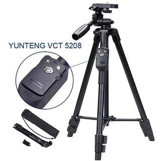 Giá đỡ điện thoại máy ảnh Tripod Yunteng VCT5208 kẹp điện thoại chụp hình 3 chân cho Máy Ảnh Điện Thoại