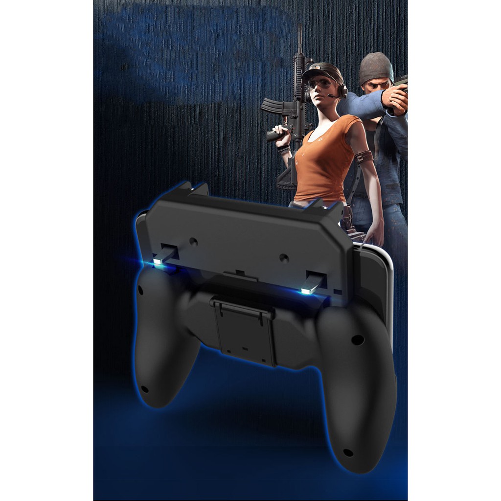 Tay cầm chơi game nút chơi game W10 có nút bắn cho điện thoại Pubg, Ros, Free Fire Controller Phặn Phặn