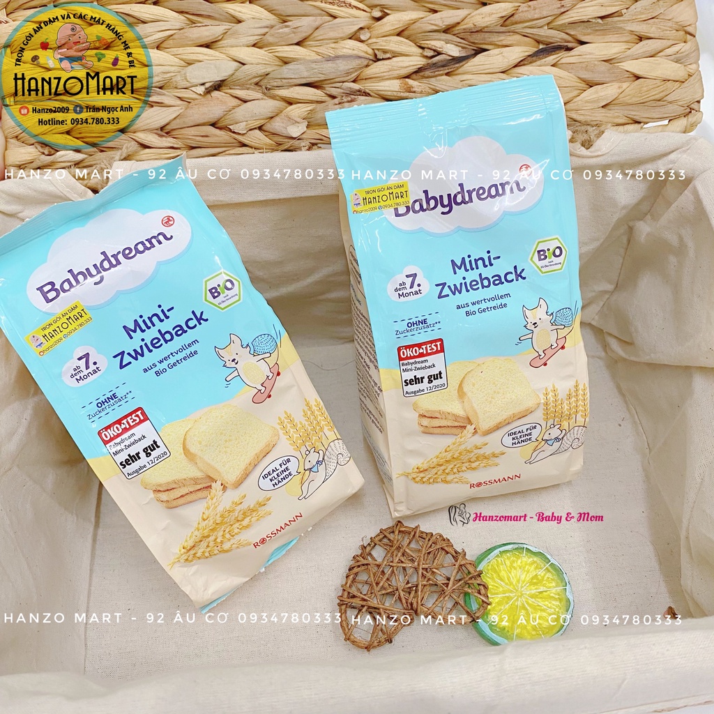 Bánh mì hữu cơ cho bé ăn dặm Babydream - tiêu chuẩn Bio Đức