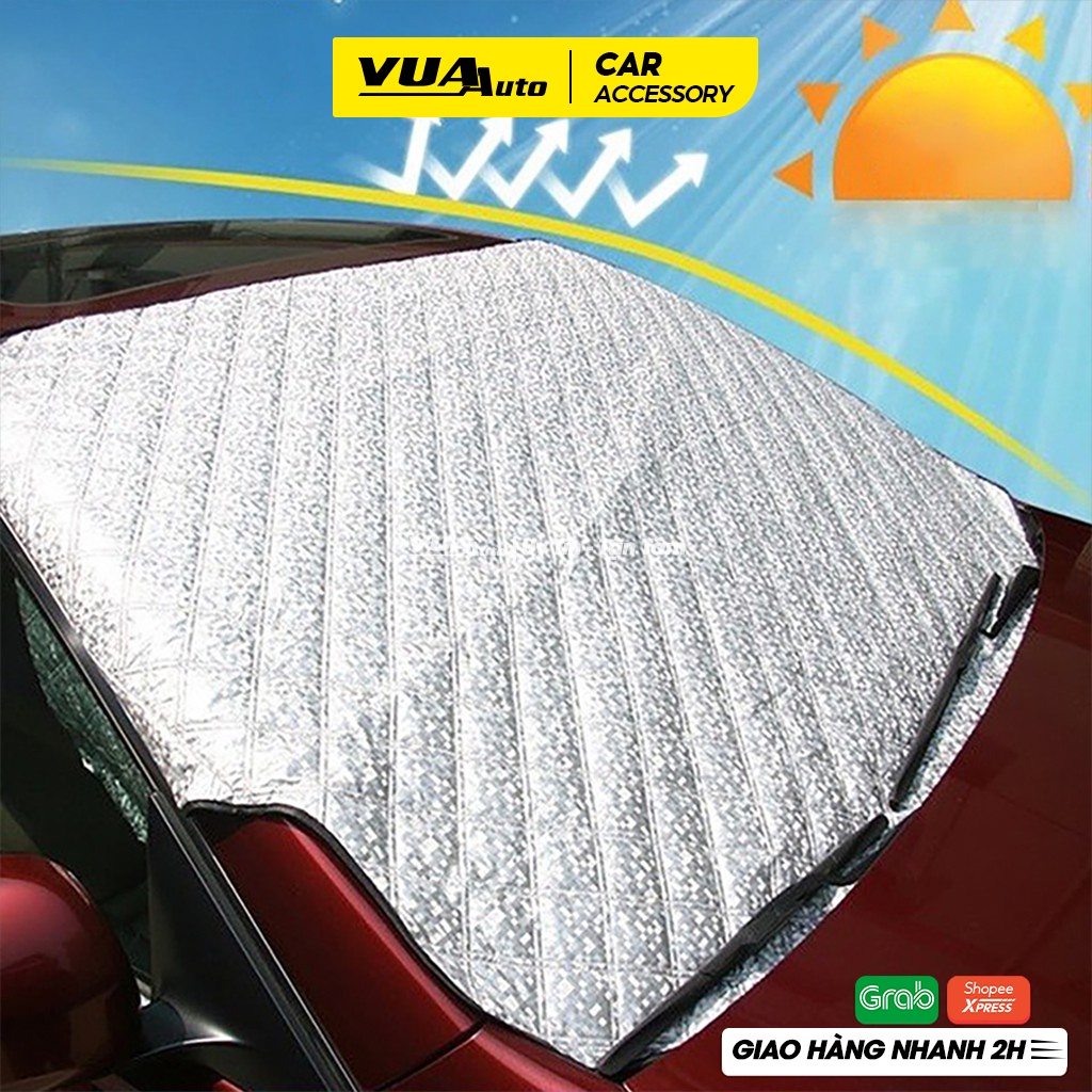 Bạt phủ che nắng kính lái ô tô VuaAuto 4 lớp cách nhiệt chống nóng hiệu quả bao phủ toàn bộ kính lái tiện lợi sử dụng