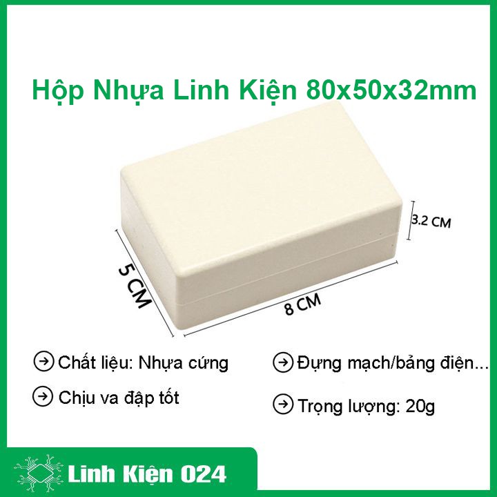 Hộp nhựa kỹ thuật kích thước 80x50x32mm