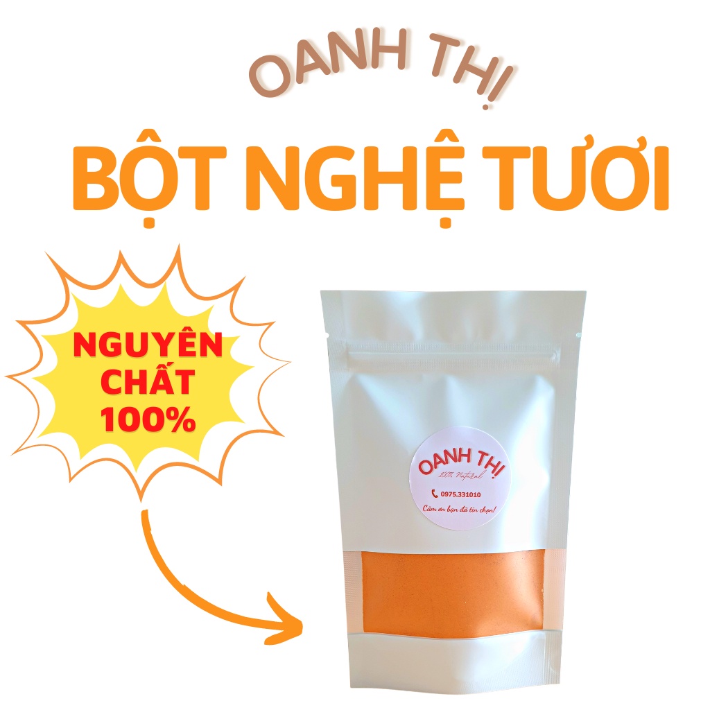 Bột nghệ tươi nguyên chất 100% hàm lượng curcumin cao - OANH THỊ - Đồng Nai - 50GR