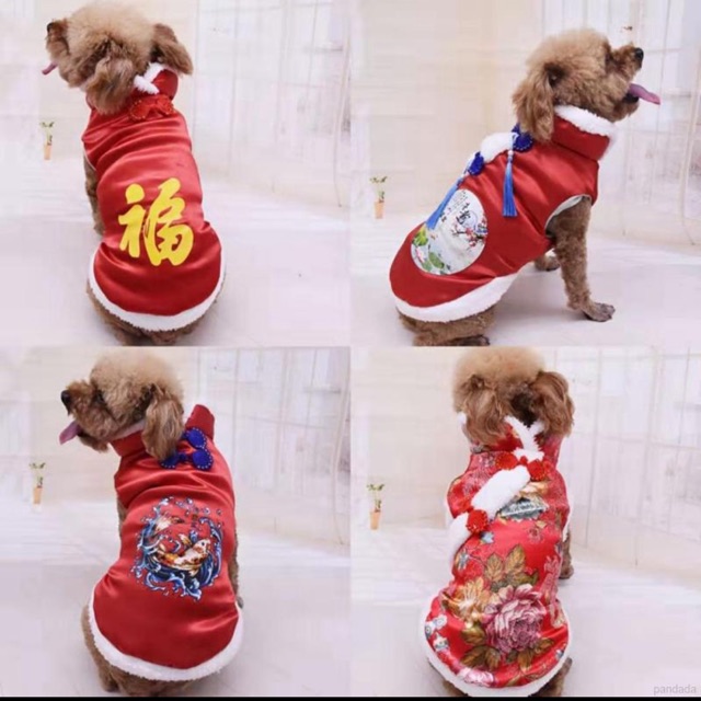 Áo Tết chó mèo Áo thú cưng