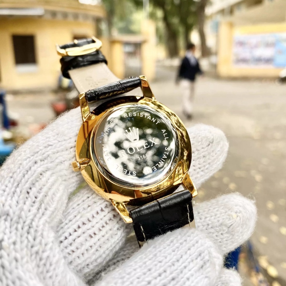 Đồng Hồ Nam RoLex Sapphire R028 Mặt trơn 2 lịch Máy Pin Nhật Chống nước, chống xước Tuyệt đối