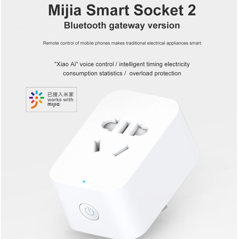 Ổ cắm điện thông minh Xiaomi Mijia Gen 2- Kết nối Wifi- Điều khiển qua App Mihome