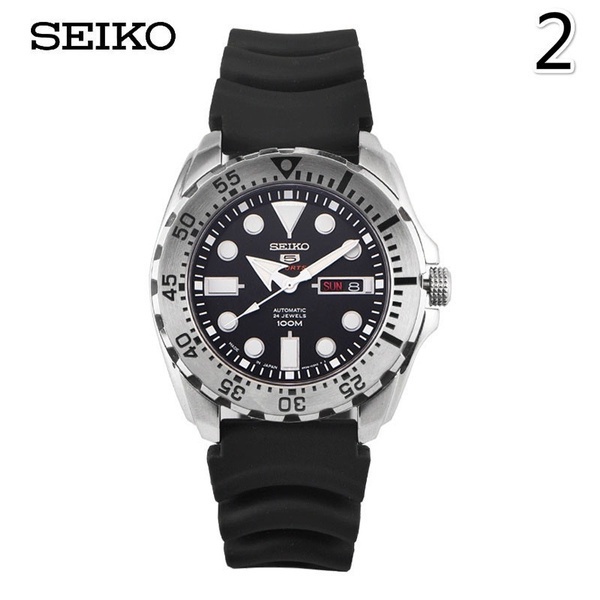Đồng Hồ quartz seiko 5 Màu Đỏ Răng aquaman Kiểu Dáng Thể Thao srp601j1