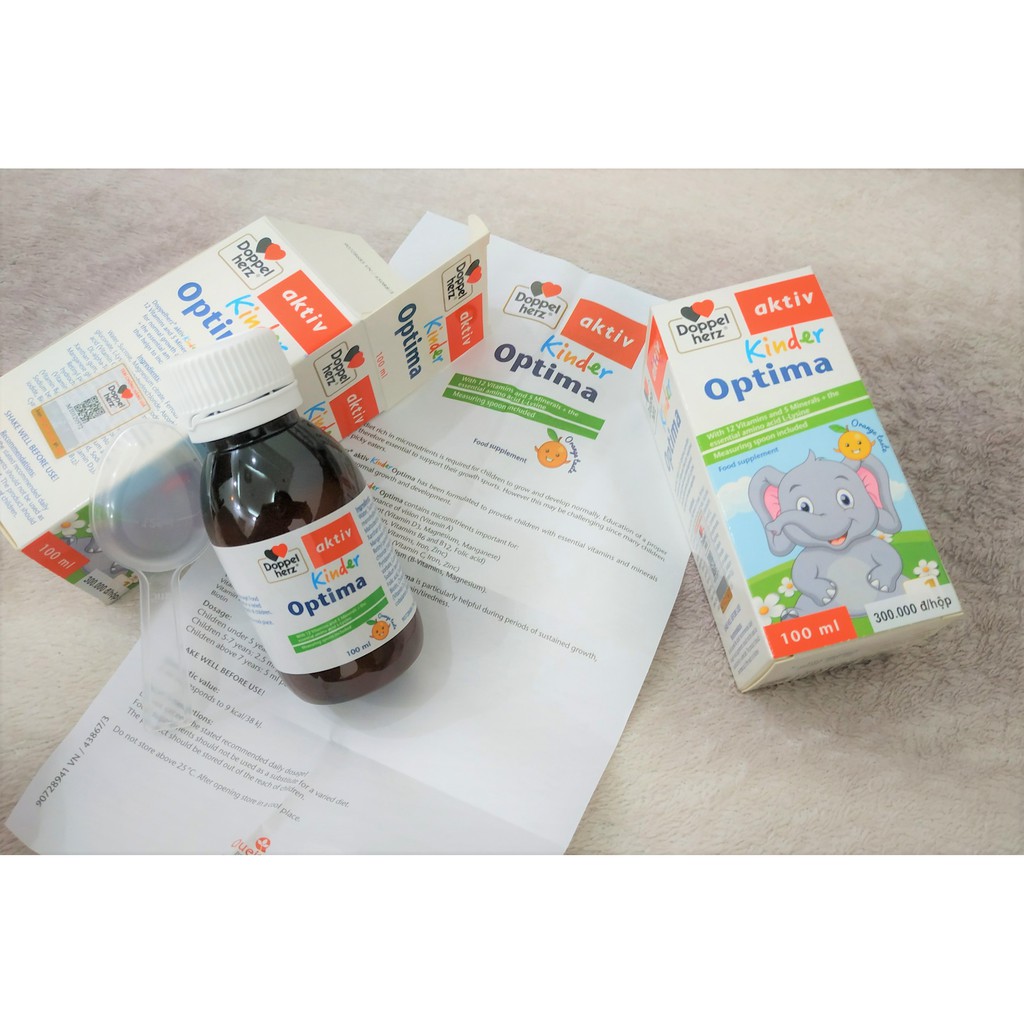 Siro ăn ngon cho bé Kinder Optima (Mẫu mới của Kinder Multivitamin) – DoppelHerz