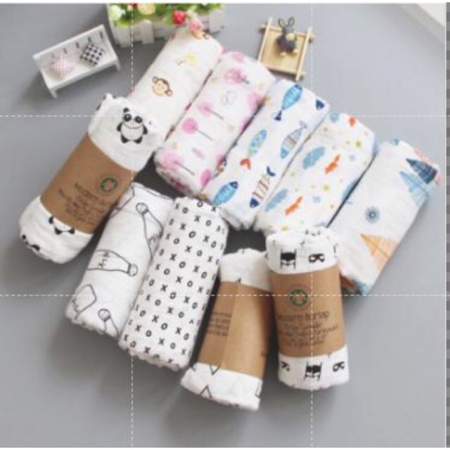 Khăn Tắm Sợi Tre Aden Cuộn Muslin