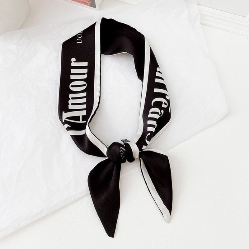 Khăn quấn túi xách dễ thương in chữ