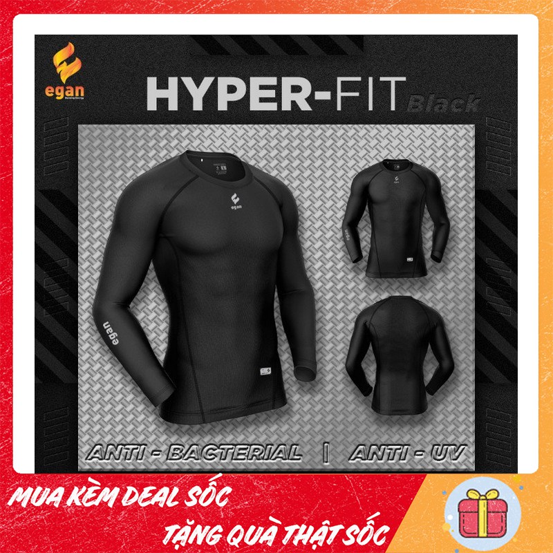 Áo thun tay dài Body Egan Hyper-Fit - Áo giữ nhiệt nam, áo chống nắng đá bóng nam- Kiểu dáng ấn tượng, thấm hút tốt