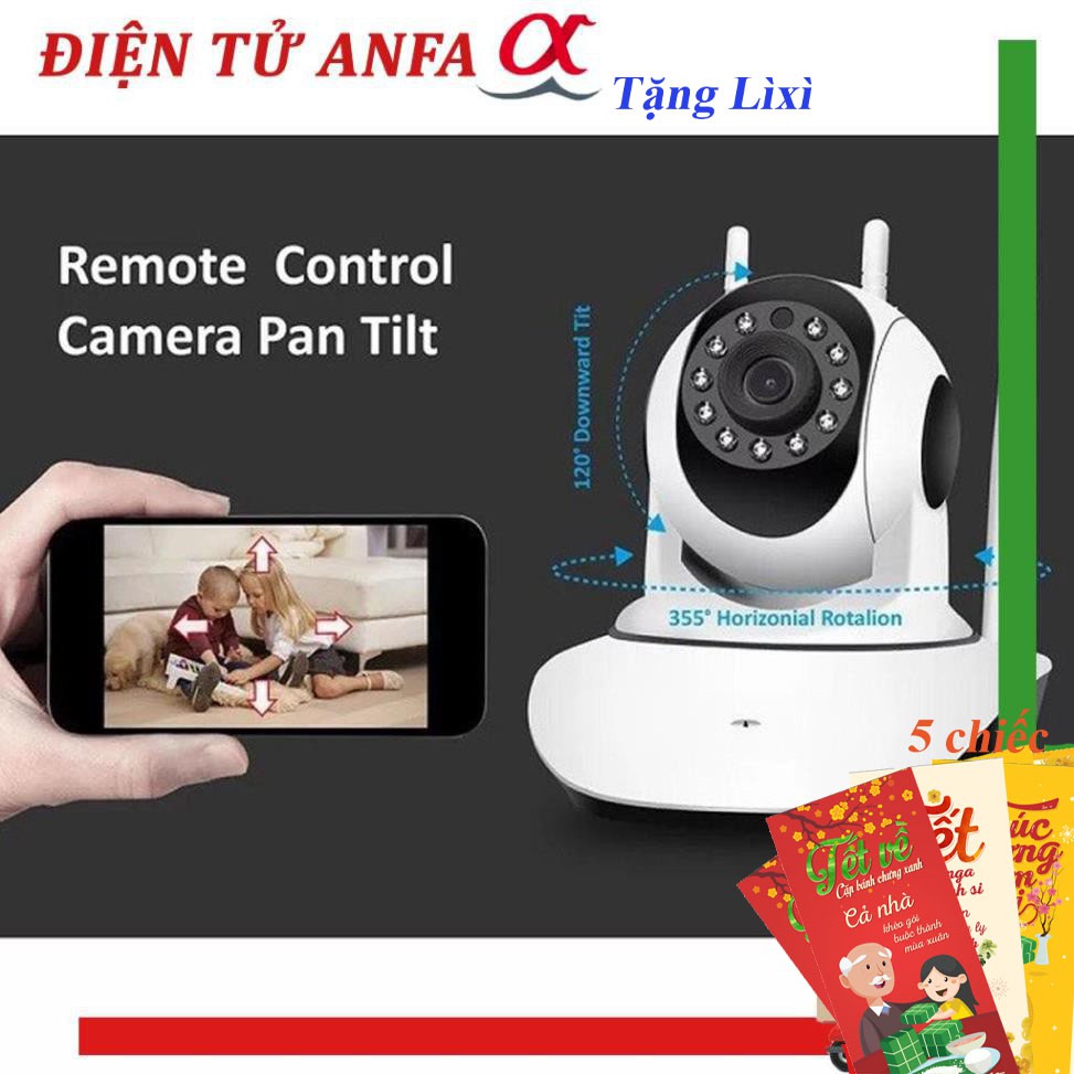 Camera Ip Yoose 3 Râu 2.0 Xoay 360 Độ Bắt Wifi Cực Khỏe - Theo dõi ngày đêm tích hợp thu và phát âm thanh /uy tín