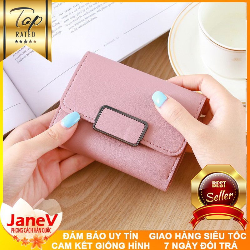 Ví Nữ Mini Ngắn Cầm Tay Khóa Vuông Phong Cách Hàn Quốc TVNN176