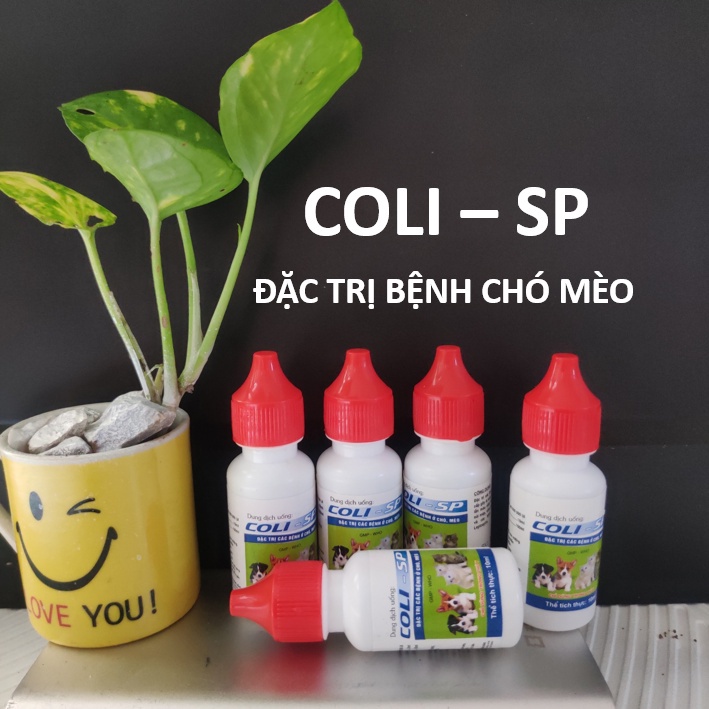 Chăm sóc sức khỏe cho chó mèo - COLI-SP - Tiêu chảy, sùi mép, viêm khớp, viêm phổi - Lọ 10ml