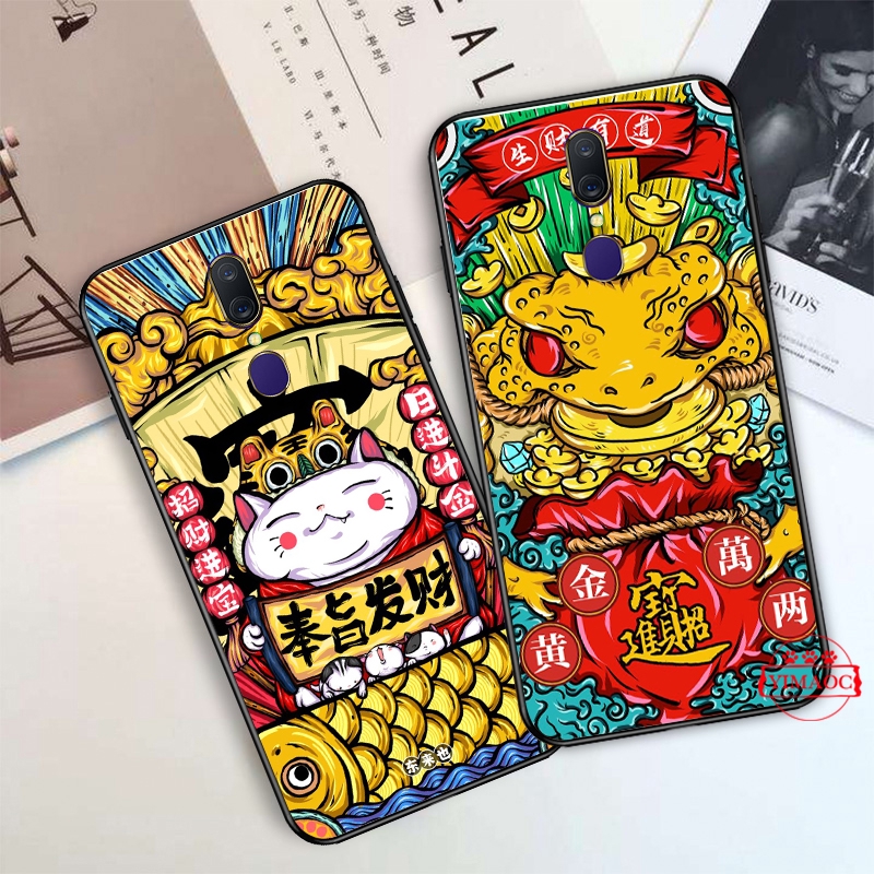 Ốp điện thoại họa tiết thần tài Trung Hoa cho OPPO A3S A5 A37 A39 A5S A7 A59 F1S F3 A1 F5 F7 F9 | BigBuy360 - bigbuy360.vn