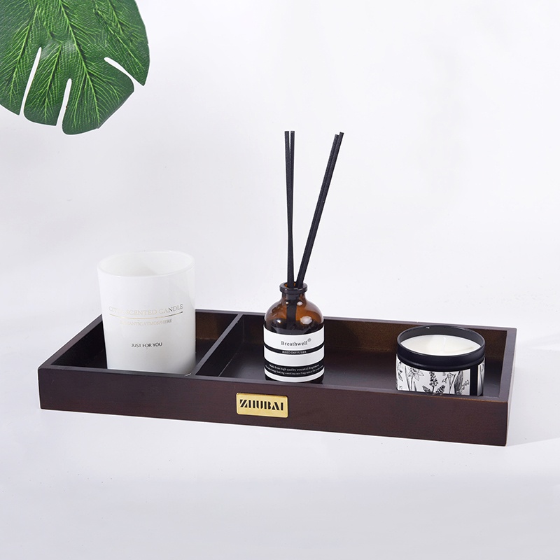 Khay đựng đồ bằng gỗ trơn có ngăn kéo tiện dụng cho gia đình/ văn phòng