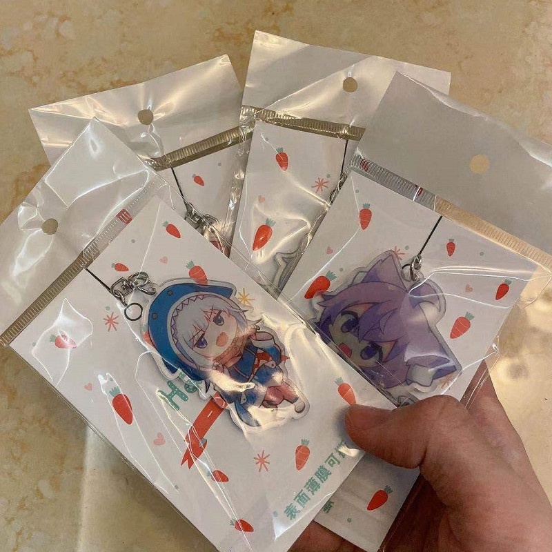 Móc Chìa Khóa Bằng Acrylic Hình Ookami Mio Nakiri Ayame Gawr Gura Usada Pekora