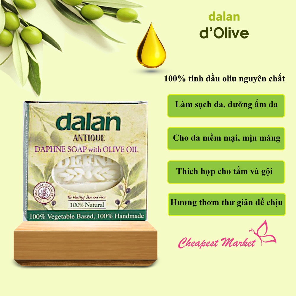Xà bông cục dalan hoa Thụy Hương Và Dầu Oilve Daphne Soap With Olive Oil