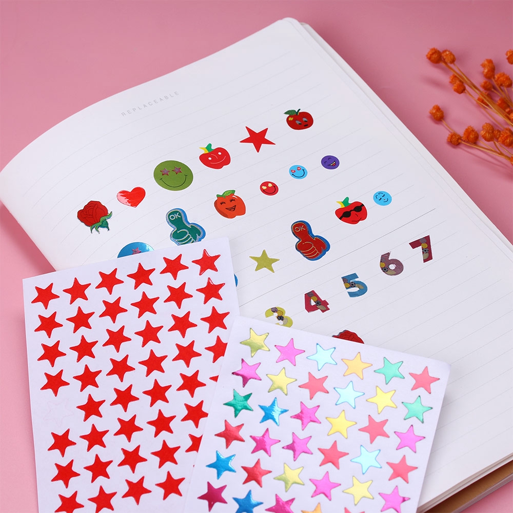 Set 10 Tấm Nhãn Dán Hình Mặt Cười Cho Bé