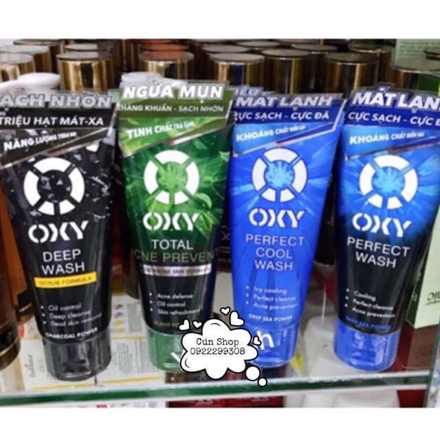 OXY Perfect Wash - Kem rửa mặt cực mát lạnh, sạch bã nhờn, ngừa khuẩn mụn