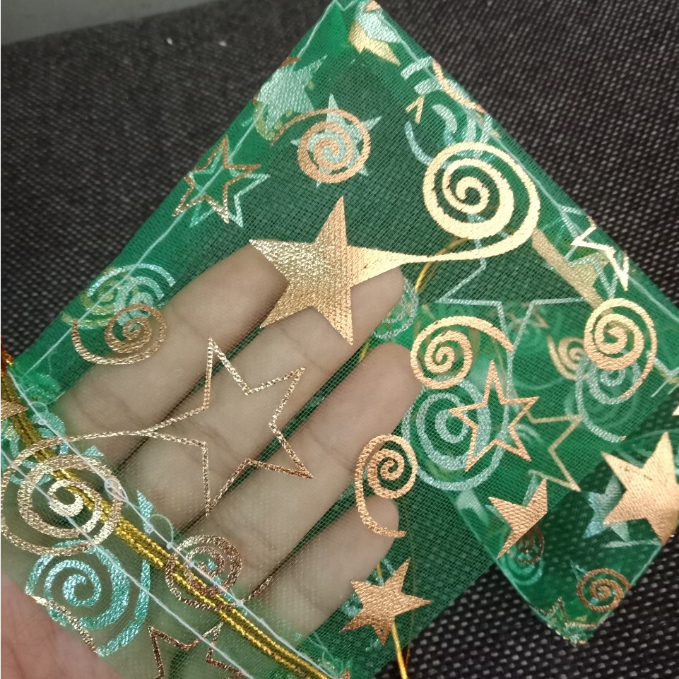 túi voan rút dây họa tiết ngôi sao to nhỏ kích cỡ 9x12cm - moon shop | BigBuy360 - bigbuy360.vn