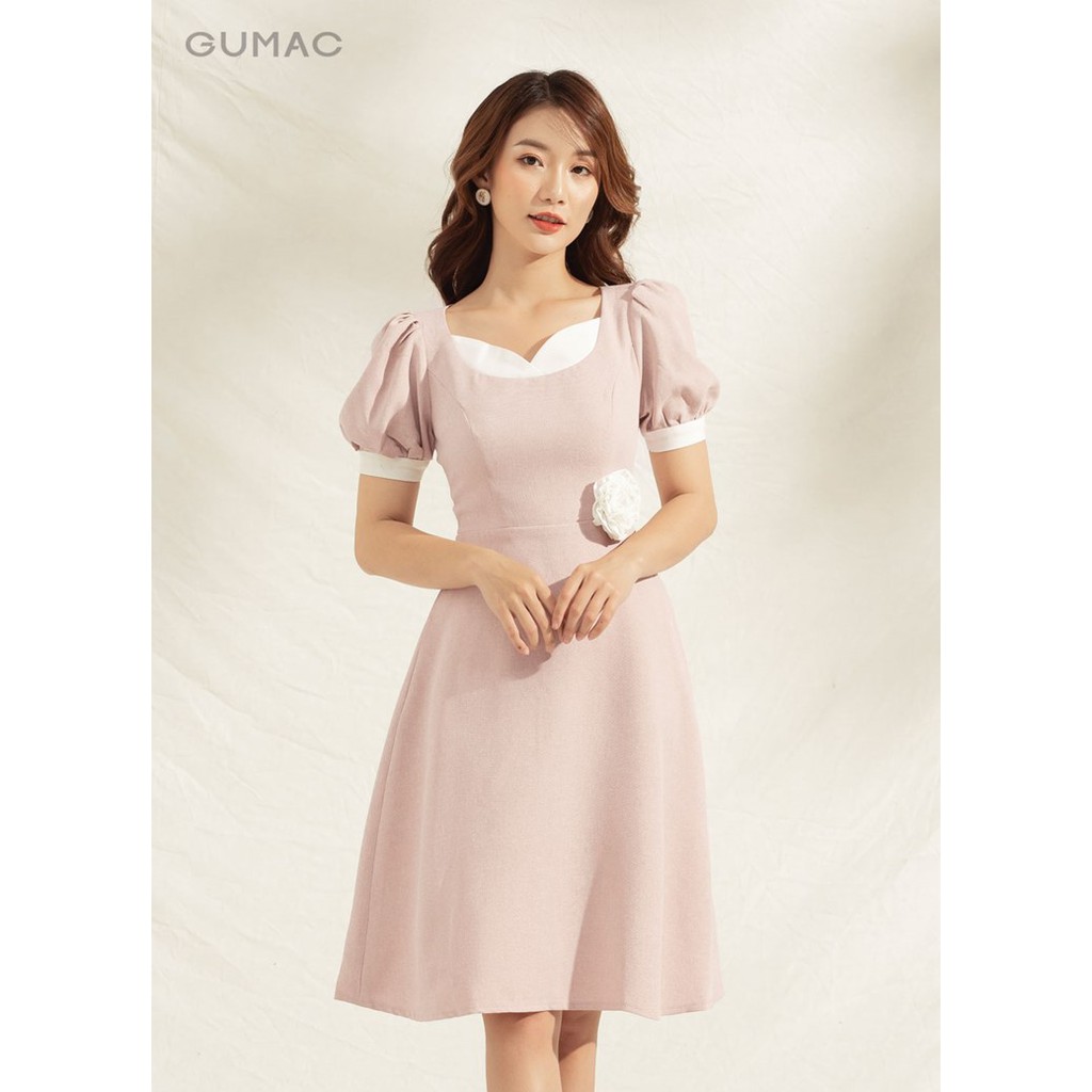 Đầm cổ U tim DA1163 GUMAC
