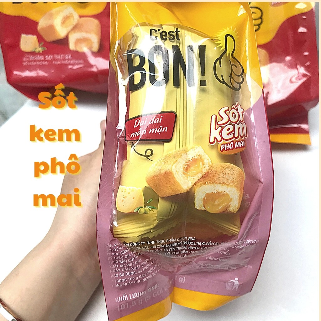 Bánh Bon chà bông Sợi Gà Sốt Kem Phô Mai thương hiệu Cest Bon ăn sáng