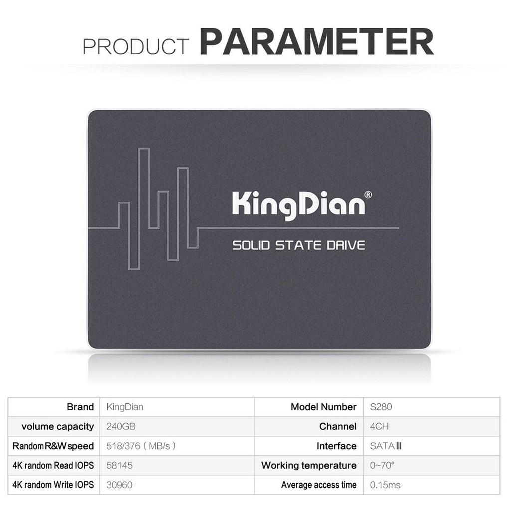 SSD 240G kingdian mới bảo hành 36 tháng