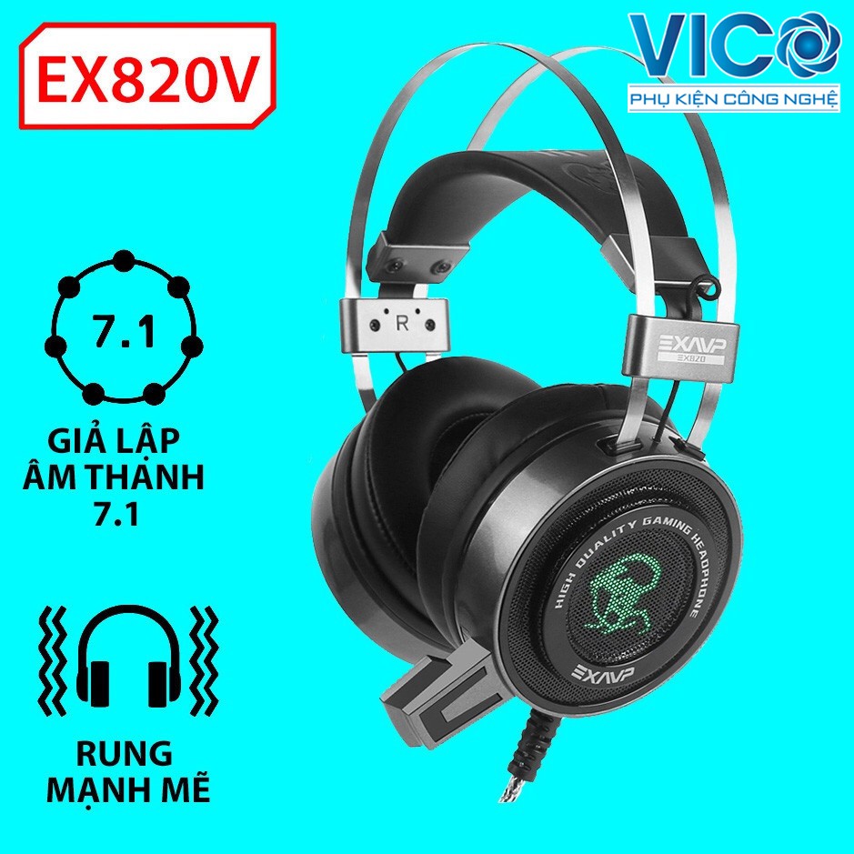 Tai nghe chuyên game EXAVP EX820 (kèm mic có rung và đèn Led )