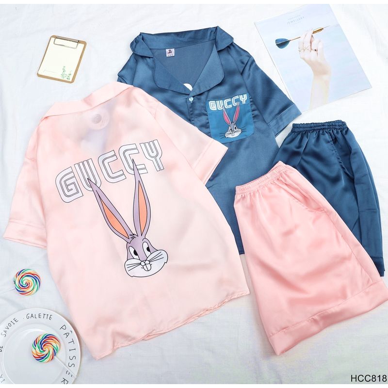 𝑪𝑶𝑪𝑶 𝑩𝑰𝑲𝑰𝑵𝑰 Bộ Đồ Ngủ - Đồ Mặc Nhà Satin ( HCC818 )