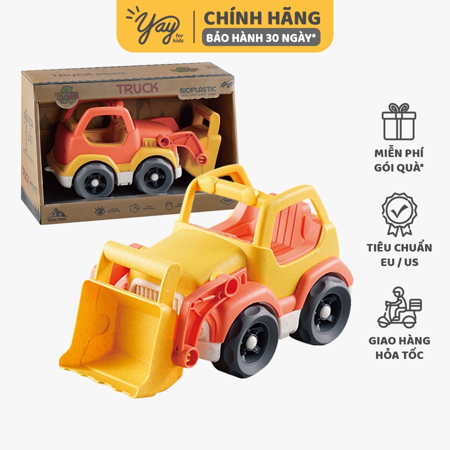 Combo Đi Biển Mô Hình Xe Xúc Nhựa Lúa Mì Sinh Học Và Bộ Chơi Cát Cho Bé 18m+ - GengFeng