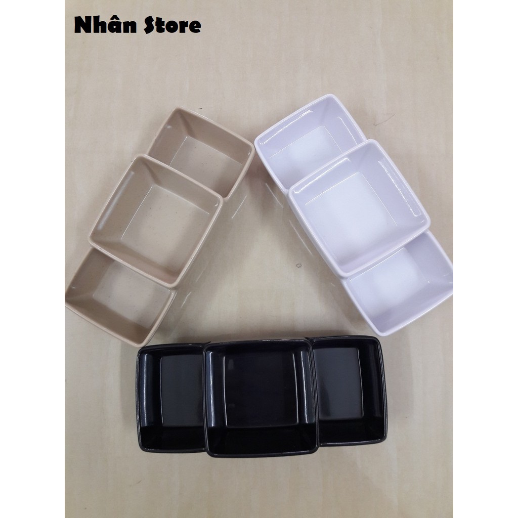 Chén Nước Chấm 3 Ngăn Nhựa Melamine Cao Cấp ( C107)