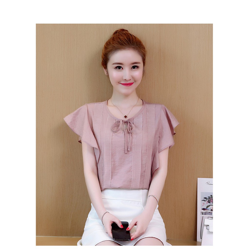 Áo Thun Nữ Tay Ngắn Dáng Rộng Màu Trơn