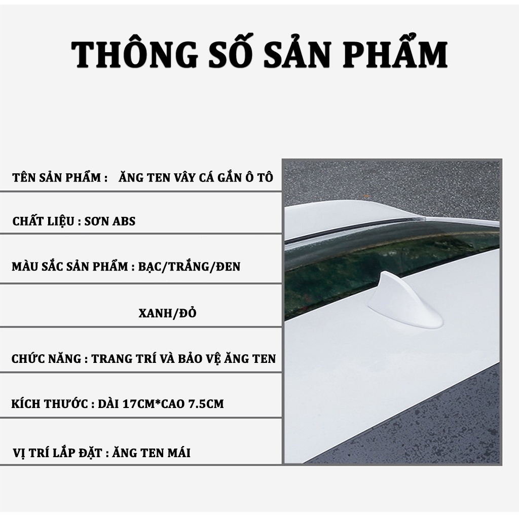 Ăng Ten Vây Cá - Ăng Ten Vây Cá Mập Ô Tô Bắt Sóng Radio FM AM Đặt Trên Nóc Xe Hơi Đủ Màu Lựa Chọn CARZONE.TOP