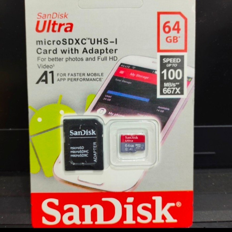Thẻ Nhớ Micro Sd Hiệu Sandisk Class 10 64gb