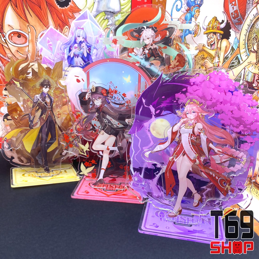 [Loại đặc biệt] Mô hình Standee Acrylic Mica game Genshin Impact có background phong cảnh